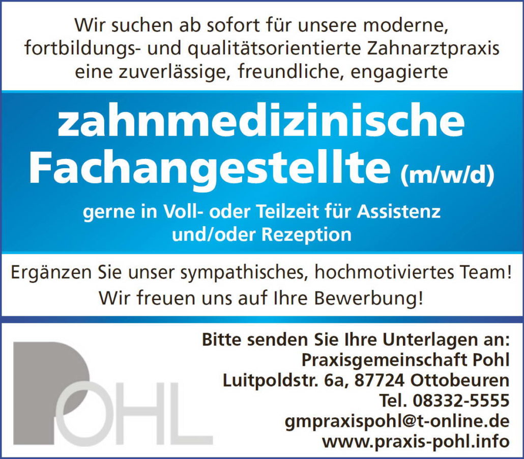 Stellenanzeige ZFA Zahnmedizinische Fachahngestelefonisch Stellenanzeige ZFA Zahnmedizinische Fachahngestelefonisch